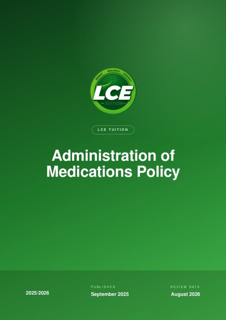 thumbnail of Administration of Medications Policy LCE Tuition